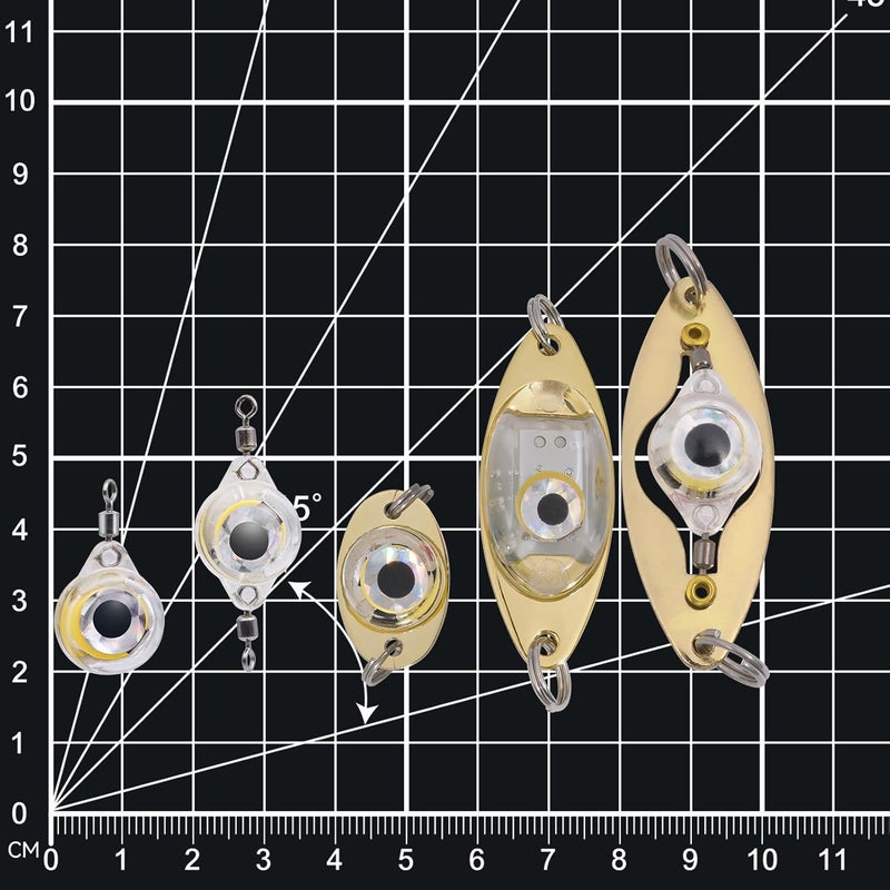 DunkTeam LED Underwater Fishing Lures，LED Lighted Bait Flasher，Deep Drop Fishing Lures，Fish Eye Attractive Light Bait Lure Lamp 5PCS - Image 3